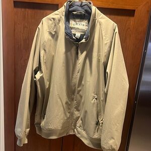 Orvis Men's Beige Windbreaker Warm Lining Jacket XXL